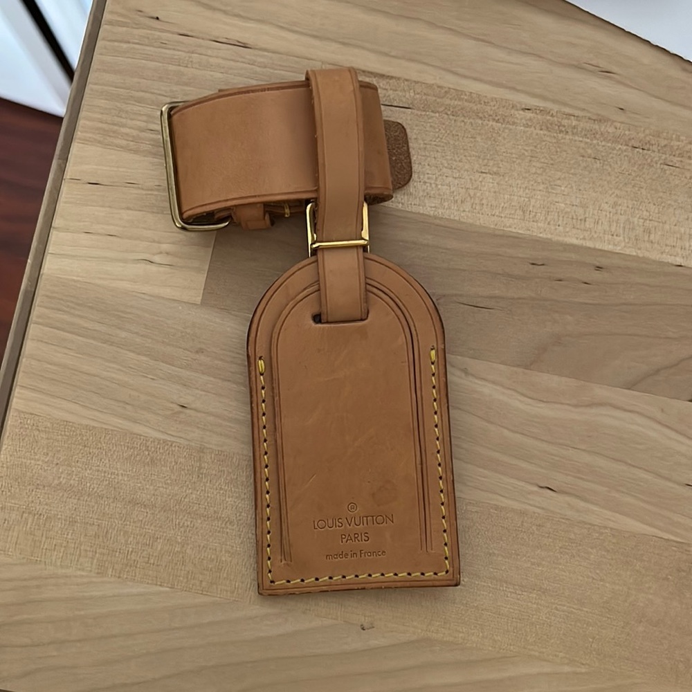 Louis Vuitton large vachetta luggage tag